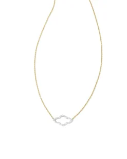 Abbie 14K Yellow Gold Pendant Necklace In White Diamond^Kendra Scott Sale