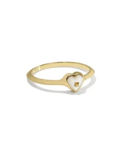 Adalynn 18K Gold Vermeil Heart Band Ring In Ivory Mother-Of-Pearl^Kendra Scott Store