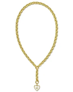 Adalynn 18K Gold Vermeil Heart Y Necklace In Ivory Mother-Of-Pearl^Kendra Scott Store