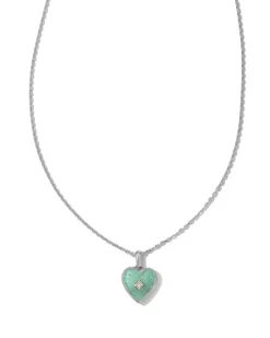 Adalynn Sterling Silver Heart Pendant Necklace In Turquoise^Kendra Scott Best