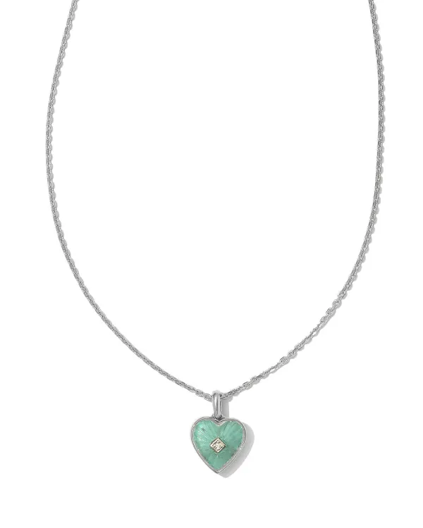 Adalynn Sterling Silver Heart Pendant Necklace In Turquoise^Kendra Scott Best