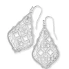 Addie Silver Drop Earrings In Silver Filigree Mix^Kendra Scott New