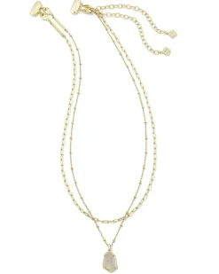 Alexandria Gold Multi Strand Necklace In Iridescent Drusy^Kendra Scott Sale