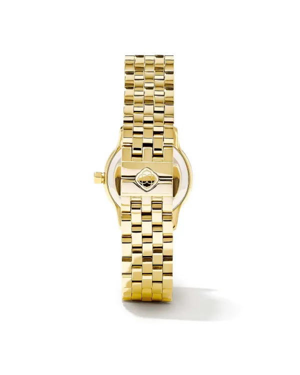Alex Gold Tone Stainless Steel 28Mm Watch In Ivory Mother-Of-Pearl^Kendra Scott Flash Sale