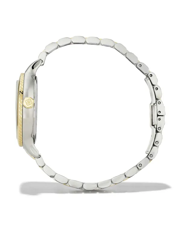 Alex Two Tone Stainless Steel 35Mm Narrow Watch In Ivory Mother-Of-Pearl^Kendra Scott Shop