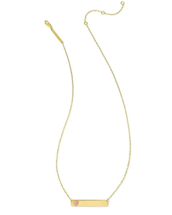 Allison 18K Gold Vermeil Enamel Heart Pendant Necklace In Pink^Kendra Scott New
