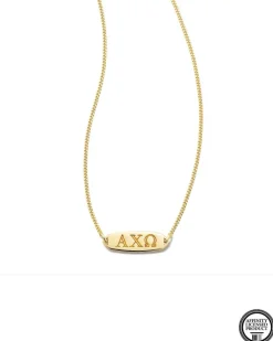 Alpha Chi Omega Pendant Necklace In 18K Gold Vermeil^Kendra Scott New