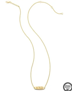 Alpha Chi Omega Pendant Necklace In 18K Gold Vermeil^Kendra Scott New