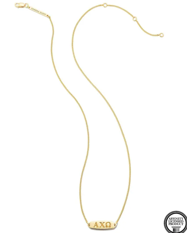 Alpha Chi Omega Pendant Necklace In 18K Gold Vermeil^Kendra Scott New