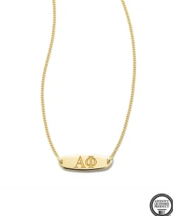 Alpha Phi Pendant Necklace In 18K Gold Vermeil^Kendra Scott Hot