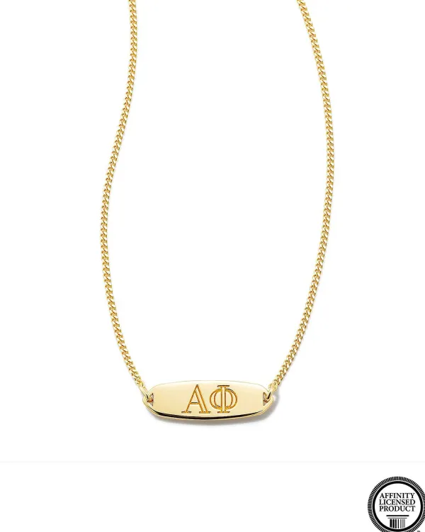 Alpha Phi Pendant Necklace In 18K Gold Vermeil^Kendra Scott Hot