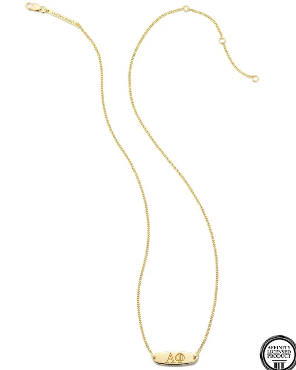 Alpha Phi Pendant Necklace In 18K Gold Vermeil^Kendra Scott Hot