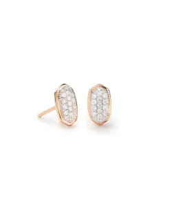 Amelee Earrings In Pave Diamond And 14K Rose Gold^Kendra Scott Outlet
