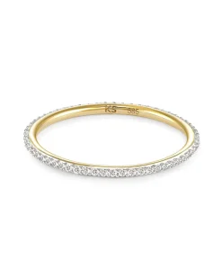 Angelina 14K Yellow Gold Band Ring In White Diamond^Kendra Scott Best Sale