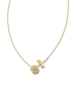 Ansel Rose 14K Yellow Gold Pendant Necklace In White Diamond^Kendra Scott Cheap