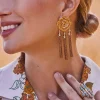 Ansel Rose Statement Earrings In Vintage Gold^Kendra Scott Sale