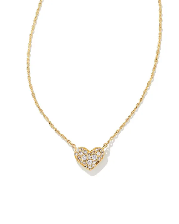 Ari Gold Pave Crystal Heart Necklace In White Crystal^Kendra Scott Flash Sale