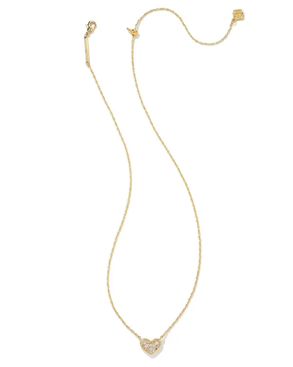 Ari Gold Pave Crystal Heart Necklace In White Crystal^Kendra Scott Flash Sale
