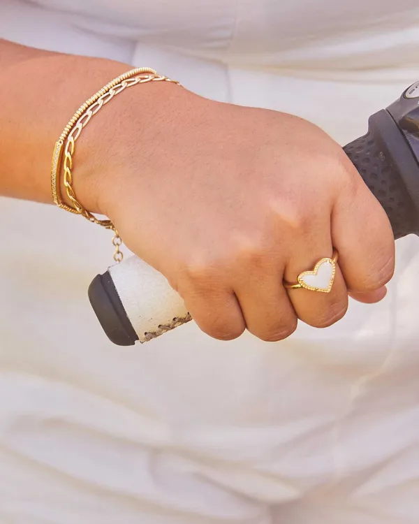 Ari Heart Gold Band Ring In Iridescent Drusy^Kendra Scott Hot