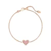 Ari Heart Rose Gold Chain Bracelet In Light Pink Drusy^Kendra Scott Fashion
