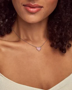 Ari Heart Rose Gold Pendant Necklace In Light Pink Drusy^Kendra Scott Cheap