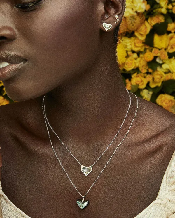 Ari Heart Rose Gold Pendant Necklace In Light Pink Drusy^Kendra Scott Cheap