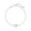Ari Heart Silver Chain Bracelet In Ivory Mother-Of-Pearl^Kendra Scott Online