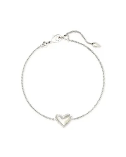 Ari Heart Silver Chain Bracelet In Ivory Mother-Of-Pearl^Kendra Scott Online