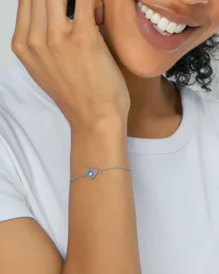 Ari Heart Silver Chain Bracelet In Platinum Drusy^Kendra Scott Shop
