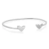 Ari Heart Sterling Silver Cuff Bracelet In White Diamond^Kendra Scott Fashion