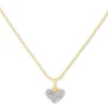 Ari Pave Heart 18K Yellow Gold Vermeil Charm Necklace In White Diamond^Kendra Scott Clearance
