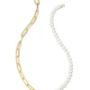 Ashton Gold Half Chain Necklace In White Pearl^Kendra Scott Outlet