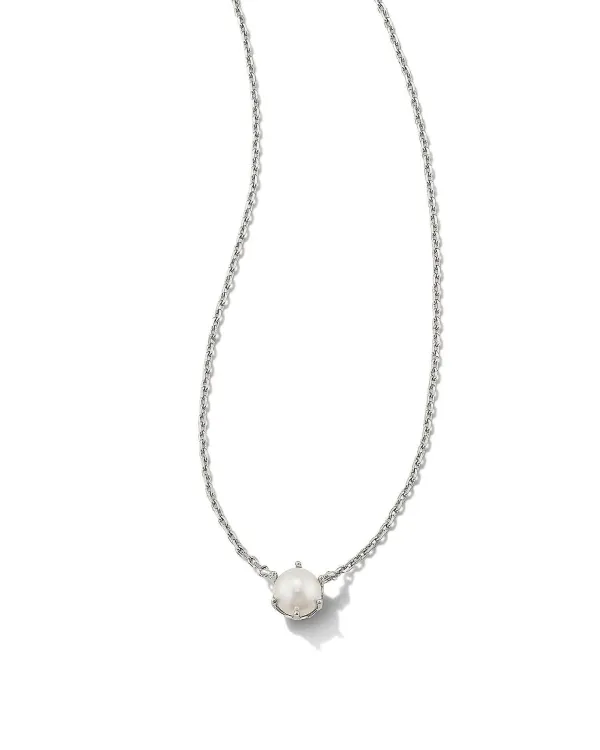 Ashton Silver Pendant Necklace In White Pearl^Kendra Scott Flash Sale