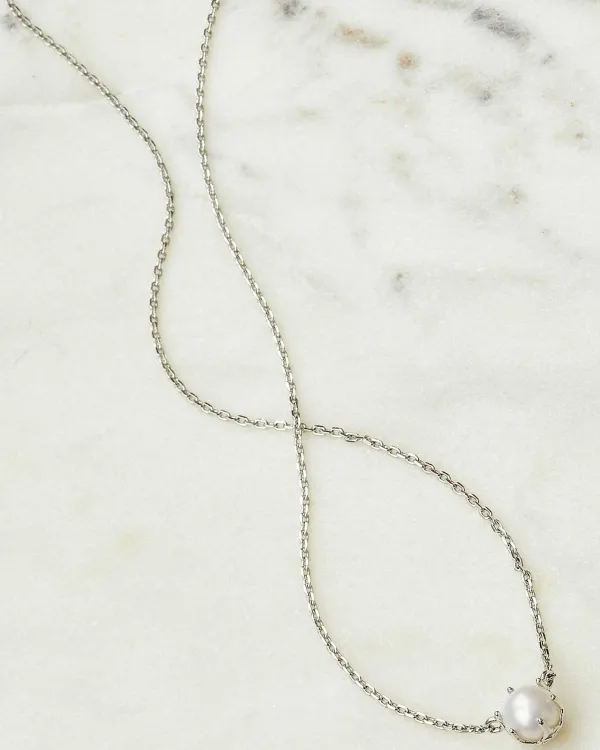 Ashton Silver Pendant Necklace In White Pearl^Kendra Scott Flash Sale