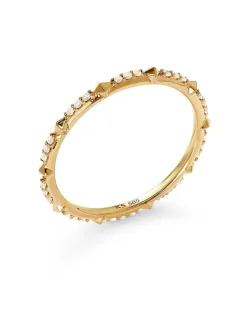 Astrid 14K Yellow Gold Ring In White Diamond^Kendra Scott New