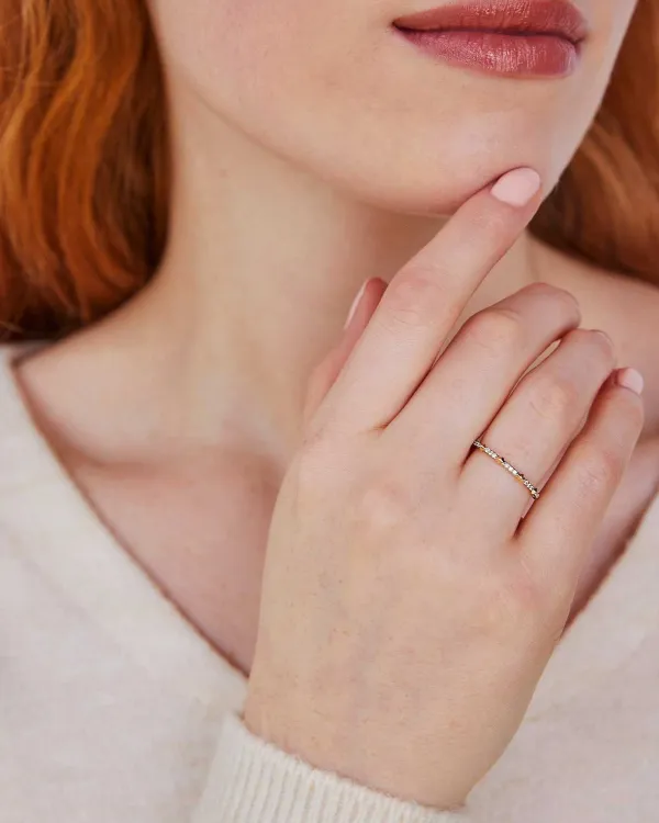 Astrid 14K Yellow Gold Ring In White Diamond^Kendra Scott New