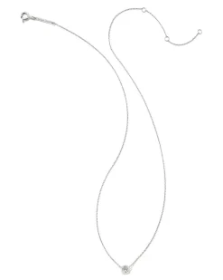 Audrey 14K White Gold Pendant Necklace In White Diamond, .25Ct^Kendra Scott New