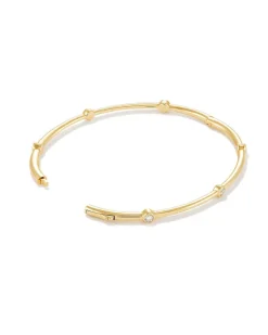 Audrey 14K Yellow Gold Bangle Bracelet In White Diamonds^Kendra Scott Best Sale