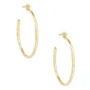 Audrey 14K Yellow Gold Hoop Earrings In White Diamond^Kendra Scott New