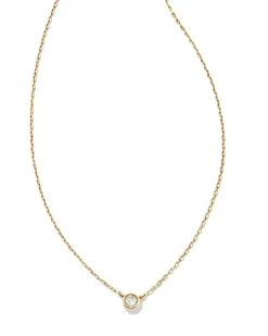 Audrey 14K Yellow Gold Pendant Necklace In White Diamond^Kendra Scott Clearance