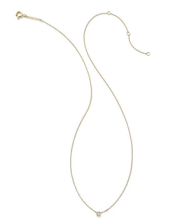Audrey 14K Yellow Gold Pendant Necklace In White Diamond^Kendra Scott Clearance
