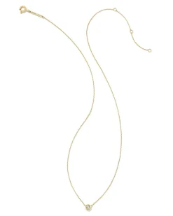 Audrey 14K Yellow Gold Pendant Necklace In White Diamond, .15Ct^Kendra Scott Outlet