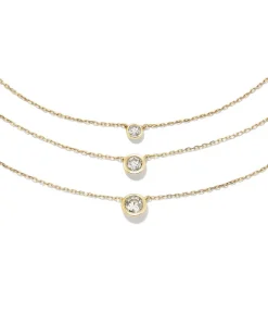Audrey 14K Yellow Gold Pendant Necklace In White Diamond, .15Ct^Kendra Scott Outlet