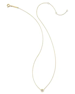 Audrey 14K Yellow Gold Pendant Necklace In White Diamond, .25Ct^Kendra Scott Discount