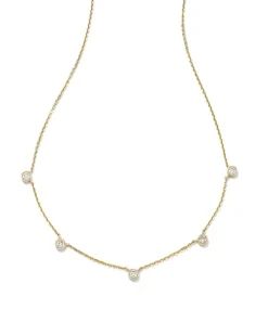 Audrey 14K Yellow Gold Strand Necklace In White Diamond^Kendra Scott Online