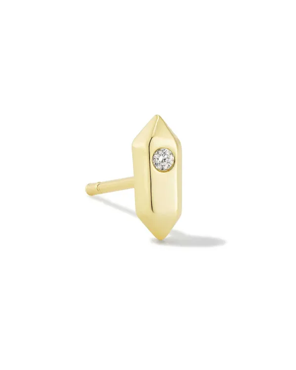 Austin Gold Single Stud Earring In White Crystal^Kendra Scott Store