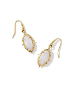 Baroque Vintage Gold Lee Drop Earrings In Iridescent Drusy^Kendra Scott Hot
