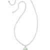 Baroque Vintage Silver Ella Long Pendant Necklace In Sea Green Chrysocolla^Kendra Scott Best