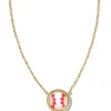 Baseball Gold Short Pendant Necklace In Ivory Mother-Of-Pearl^Kendra Scott Hot