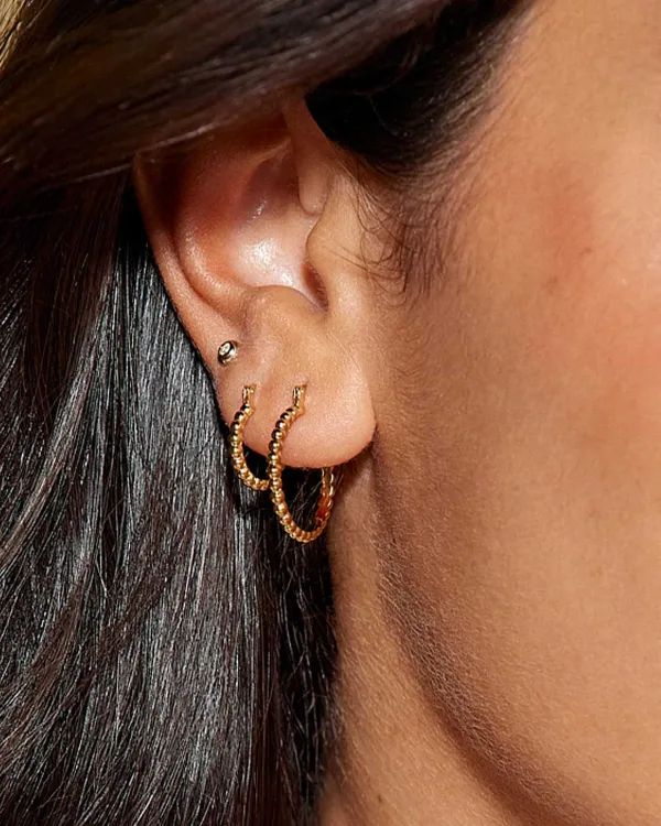 Beaded 13Mm Huggie Earrings In 18K Gold Vermeil^Kendra Scott Sale